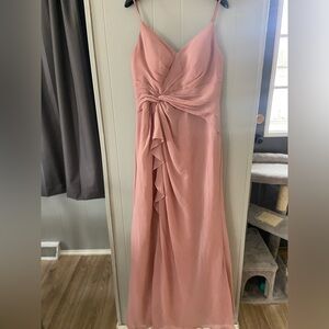 AZAZIE dusty rose chiffon bridesmaid dress size 6